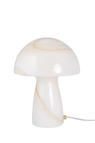 Fungo Swirl 30cm Beige tafellamp Van Globen Lighting - De Fungo paddenstoellamp is een prachtige tafellamp van mondgeblazen glas met een decoratief wervelpatroon.
