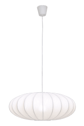 Mamsell Ø55 Wit hanglamp Van Aneta Lighting - MAMSELL plafondlamp in wit breiwerk die een zachte en mooie gloed geeft, 40W E27 (niet inbegrepen).