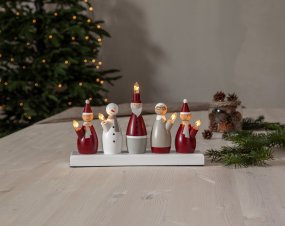Santa Family Multifunctioneel Van Star Trading - De kandelaar is met de hand gemerkt, waardoor er verschillen en markeringen kunnen ontstaan die niet te vermijden zijn.