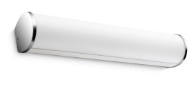 Fit 33cm Chroom badkamerlamp Van Philips - De synthetische lichtdiffuser verspreidt een prachtig, warmwit LED-licht in de badkamer.