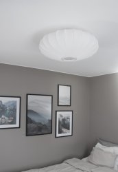 Mamsell Ø55 Wit plafondlamp Van Aneta Lighting - Mamsell is een stijlvolle plafondlamp die met zijn zachte vorm bijvoorbeeld goed in slaapkamers past.