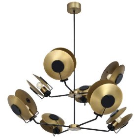 Caserta Ø85 Messing hanglamp Van Hallbergs - Het creëert een fantastisch licht en p&aring; Dankzij het unieke design is de plafondlamp gegarandeerd het middelpunt van de belangstelling in elke kamer.