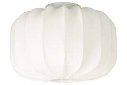 Madame Ø38 Wit plafondlamp Van Aneta Lighting - Madame plafondlamp met decoratieve, geplooide textielen kap in het wit.