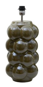 Bubbles 47cm Olivgrön lampenvoet Van Hallbergs - Bubbles &auml;r en dekorativ lampfot i keramik med en lekfull och uttrycksfull form.