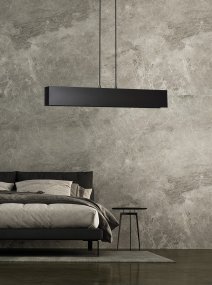 Gentor 72cm Zwart Van Emibig Lighting - Gentor is een minimalistische plafondlamp met een zachte, geometrische vorm - Een uitstekende keuze voor diegenen die van een eenvoudig design houden, maar toch een uniek interieur willen cre&euml;ren.