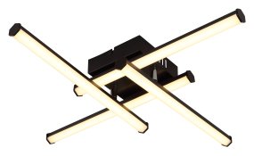 Kirina 50cm Zwart plafondlamp Van Globo Lighting - Kirina adderar moderna stil till rummet med dess innovativa, kvadratiska design.
