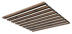 Hayden 60cm Hout plafondlamp Van Globo Lighting - Den kvadratiska plafonden Hayden &ouml;vertalar med sin moderna akustikpanel-look och bidrar med en h&auml;rlig ljusspridning i rummet.