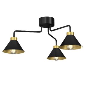 Demet Ø60 Zwart plafondlamp Van Hallbergs - Demet is een elegante plafondlamp met een rustiek design.
