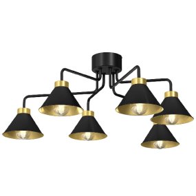 Demet Ø78 Zwart plafondlamp Van Hallbergs - Demet is een elegante plafondlamp met een rustiek design.