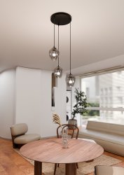 Istar Premium Ø40 Rookkleurig hanglamp Van Emibig Lighting - De minimalistische stijl is in lijn met de laatste trends, maar behoudt toch een tijdloze elegantie.