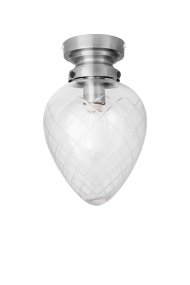 Juni Ø20 Transparant/antiek staal badkamerlamp Van Globen Lighting - Juni met zijn prachtige geslepen glas en metalen kap neemt je mee terug in de tijd naar het begin van de 20e eeuw.