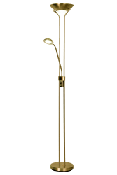 Nice Antiquiteit vloerlamp Van Aneta Lighting - Deze mooie staande lamp is perfect voor zowel werk als gezelligheid op vrijdagavond en geeft een warmwitte gloed van 3000K.