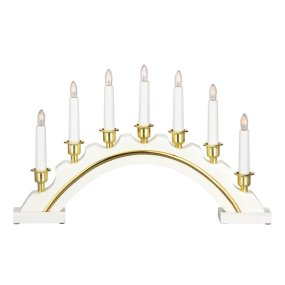 Celine Wit Van Markslöjd - Celine Advent Kandelaar Wit is een tijdloze en elegante kandelaar voor de Advent.