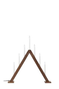 Ariele Donkerbruin Van Markslöjd - Stijlvolle en klassieke adventskaarsenhouder van donkerbruin gebeitst hout met 7 kaarsen.