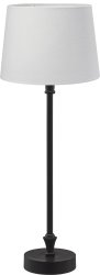 Liam 60cm Zwart en wit tafellamp Van PR Home - De lampenkap is 20 cm breed en 15,5 cm hoog en heeft een E27-fitting.