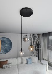 Cosmo Premium Ø40 Veelkleurig hanglamp Van Emibig Lighting - De minimalistische stijl past bij de laatste trends, maar behoudt toch een tijdloze elegantie.