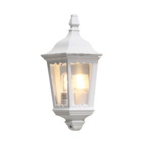 Firenze Wit buitenlamp Van Konstsmide - Het elegante design en het warme licht van de lamp creëren een uitnodigende sfeer die perfect is voor entrees en terrassen.