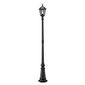 Firenze 210cm Zwart lantaarnpaal Van Konstsmide - De Milano post is een klassieke en elegante buitenlamp met een prachtige lantaarn.