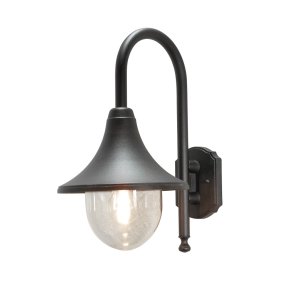 Bari Zwart buitenlamp Van Konstsmide - Geef uw huis een verfijnde toets met een gevellamp die nooit uit de mode raakt!