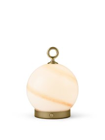 Stockholm 20cm Bruin Draagbare Van Halo Design - Het apparaat heeft een IP44-classificatie en kan zowel binnen als buiten worden gebruikt (maar moet wel binnen worden opgeborgen en opgeladen).