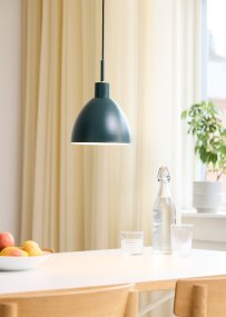 Rock Ø20 Groente hanglamp Van Halo Design - De Rock plafondlamp is een moderne klassieker met een industri&euml;le touch die perfect past in het stijlbewuste interieur.