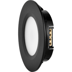Q-36 Downlight 3000K Zwart Van Designlight - Met een gatdiameter van 55 mm, een inbouwdiepte van 13 mm en een diameter van 70 mm is deze geschikt voor de vervanging van de meeste vergelijkbare armaturen.