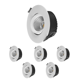 Bondy Downlight 6 Stuks Wit Van Designlight - Met een diameter van 85 mm kan de armatuur in een gat van 60-70 mm worden gemonteerd.