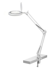 Magni Archi Wit klemlamp Van Halo Design - Magni is een praktische bureaulamp die u met de klem eenvoudig aan de rand van de tafel bevestigt.