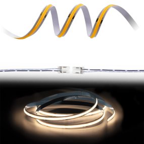 Cobby LED-strip 12V 3000K 5m IP44 Van Designlight - Dit is inbegrepen in de verpakkingCobby 12V LED-strip IP44 (5 m)2 startkabels, 2 meter per kabelSnelkoppelingen voor een veilige en stabiele aansluiting op de LED-stripDe LED-strip wordt compleet geleverd met twee startkabels van elk 2 meter, voorzien van zorgvuldig geselecteerde snelkoppelingen die het risico op los contact minimaliseren.