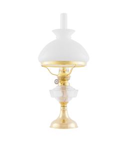 Trossö 190 Messing Van Karlskrona lampfabrik - Een petroleumlamp met een oliebehuizing van helder glas, met zijn eenvoudige, fraai gebogen voet, is een echte klassieker die al sinds de jaren 1890 in ons assortiment zit.