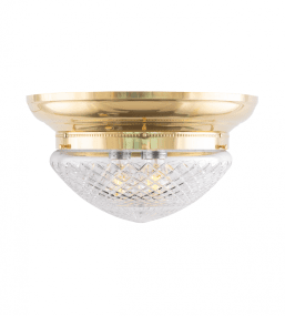 Fröding 300 Messing Van Karlskrona lampfabrik - Lampan &auml;r f&ouml;rsedd med tre ljusk&auml;llor f&ouml;r en j&auml;mnare och behagligare ljusbild, vilket &auml;r s&auml;rskilt viktigt vid anv&auml;ndandet av slipade kristallglas.