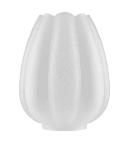 Tulip Glass Shade 70 Mat wit Van Karlskrona lampfabrik - Mallen met een gepatroneerd oppervlak zijn aanzienlijk duurder om te ontwerpen en te produceren dan standaard rotatiesymmetrische lampenkappen.