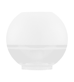 Globe Glass Shade 85 Mat wit Van Karlskrona lampfabrik - Klassieke ronde lampenkap van kerosine met een matte bovenkant om schittering te voorkomen en een heldere glazen onderkant om het licht naar beneden te richten.