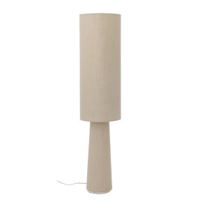 Emmie Natuur vloerlamp Van Bloomingville - De lamp heeft een eenvoudig en natuurlijk ontwerp, met zowel de lampenkap als de voet van prachtig linnen, wat zorgt voor een rustieke en gezellige sfeer.