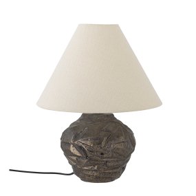 Carolla 50cm Bruin tafellamp Van Bloomingville - De Carolla tafellamp van Bloomingville heeft een unieke, gestructureerde lampenvoet in een diepbruine tint die direct de aandacht trekt en een artistieke uitstraling aan het interieur toevoegt.
