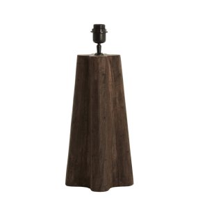 Navelli 40cm Hout lampenvoet Van Light & Living - Gemaakt van massief hout met een matte donkerbruine afwerking, geeft deze lampenvoet een aardse en verfijnde uitstraling.