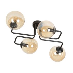 Brendi 55cm Amber plafondlamp Van Emibig Lighting - De Brendi-serie zorgt voor effectieve verlichting, zelfs in grotere ruimtes, en past naadloos in diverse woonomgevingen.