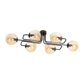 Brendi 93cm Amber plafondlamp Van Emibig Lighting - De Brendi-serie zorgt voor effectieve verlichting, zelfs in grotere ruimtes, en past naadloos in diverse woonomgevingen.