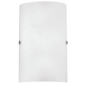 Troy 18cm Wit wandlamp Van Eglo - Met zijn witte kap verspreidt hij een zacht en aangenaam licht, ideaal om een rustige en uitnodigende sfeer te cre&euml;ren in de hal, woonkamer of slaapkamer.