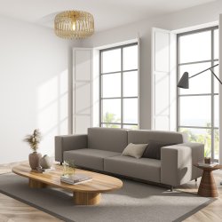 Crib Ø40 Goud plafondlamp Van Searchlight - Met zijn stijlvolle kooiontwerp in matgoud zorgt hij voor een unieke visuele expressie in elke kamer.