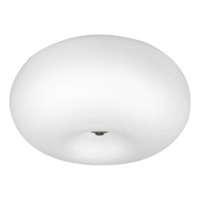 Optica Ø37 Wit plafondlamp Van Eglo - De zachte, ronde vorm in opaalwit glas zorgt voor een aangenaam en diffuus licht, waardoor er een rustige sfeer in uw huis ontstaat.