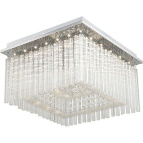 Vince 36cm Chroom kristal Van Globo Lighting - De lamp heeft een krachtige ge&iuml;ntegreerde led van 1860 lumen en schijnt in een aangename kleurtemperatuur van 4000 Kelvin - een perfecte tint tussen warm en neutraal wit die zorgt voor een uitnodigend maar functioneel licht.