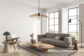 Wave 70cm Goud hanglamp Van Searchlight - Wave is een elegante plafondlamp met een ovale lampenkap in een goudkleurige afwerking die perfect past in moderne slaapkamers, woonkamers of boven de eettafel.