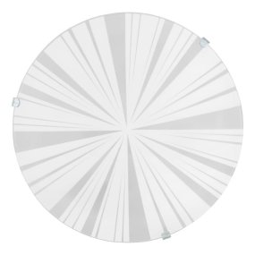 Mars Ø25 Wit Van Eglo - Met zijn unieke, op zonneveren geïnspireerde designpatroon in matte en transparante delen creëert het een opwindende lichtverdeling en is het een echte blikvanger in de kamer.
