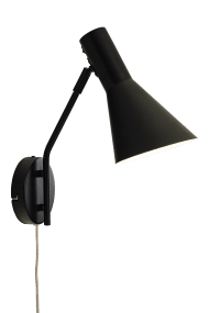 Ceres Zwart leeslamp Van Aneta Lighting - De CERES wandlamp heeft een stijlvol en tijdloos design met rechte en strakke vormen die perfect passen in een Scandinavisch interieur.