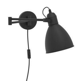 San Peri Ø15 Zwart wandlamp Van Eglo - Het minimalistische ontwerp en de moderne uitstraling passen bij de meeste interieurstijlen en zorgen voor gericht en aangenaam licht.