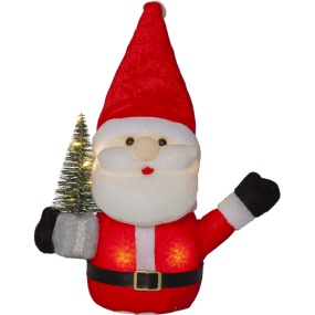 Joylight Kerstman ROOD Van Star Trading - Gezellige Kerstman met pakketje en kerstboom.