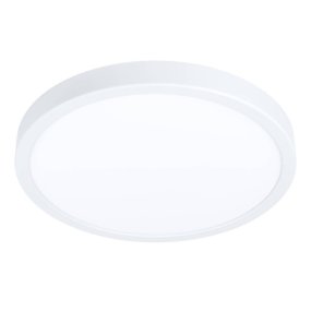 Fueva 5 28cm Wit badkamerlamp Van Eglo - De ronde vorm en de witte diffuser verspreiden een gelijkmatig en aangenaam licht, ideaal voor het verlichten van zowel kleine als grote ruimtes.