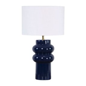 Anelli 56cm Blauw tafellamp Van Nordic Lighting - Wordt geleverd met een wit kunststof snoer van 1,8 m en een aan/uit-schakelaar met stekker.