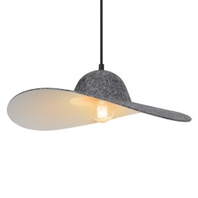 Felt Hat Ø50 Donkergrijs hanglamp Van Ledvance - Felt Hat &auml;r en vacker pendel med sk&auml;rm formad som en hatt gjord av filt, vilket ger en fin och varm ljusspridning i rummet.